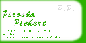 piroska pickert business card